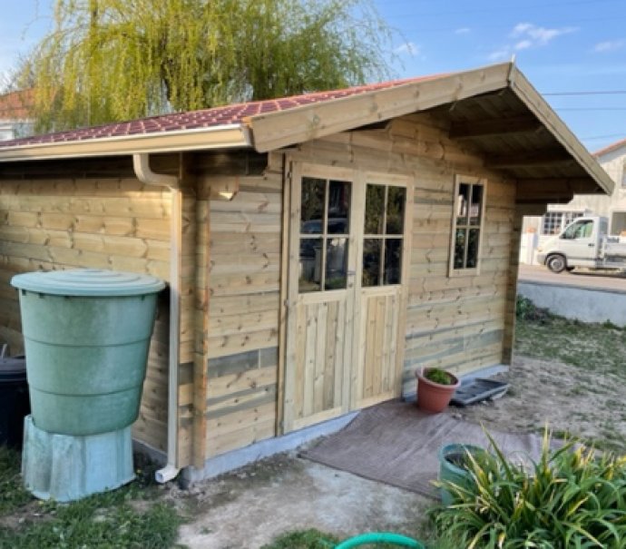 Abri de jardin en bois 2 pentes